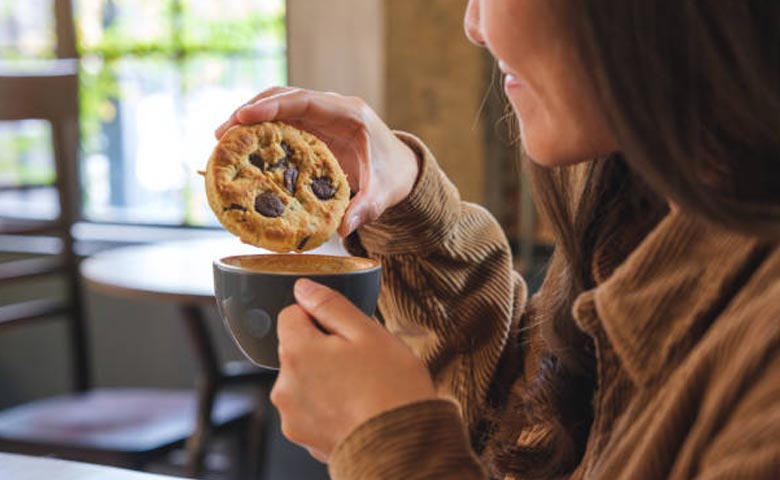 Enjoying Chocolate Chip Cookies